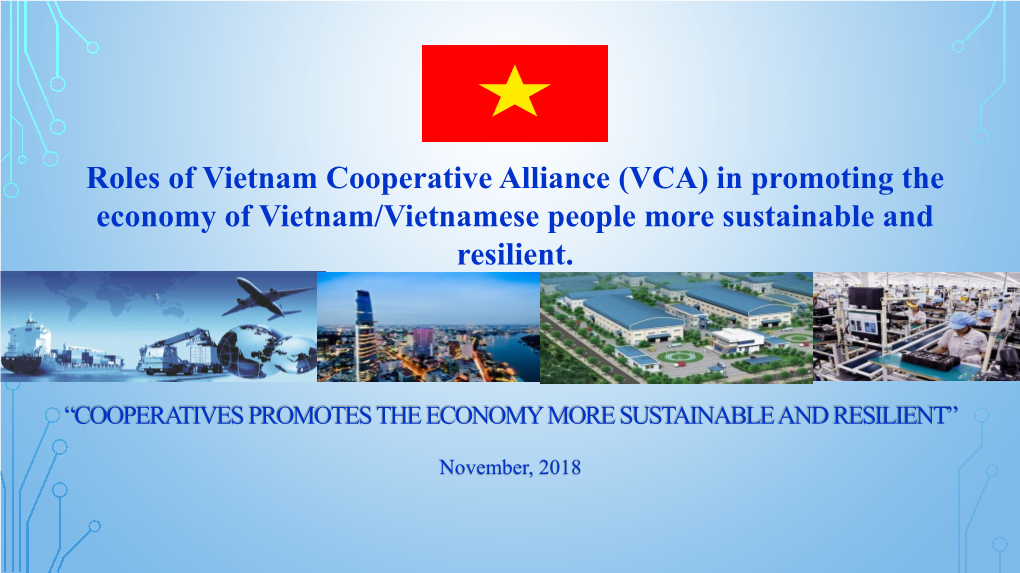 Roles Of Vietnam Cooperative Alliance (VCA) In Promoting The Economy Of ...