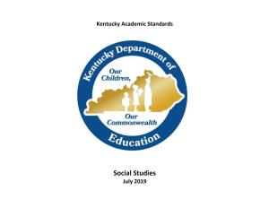 Kentucky Academic Standards for Social Studies: Educating for Civic Life in a Democracy