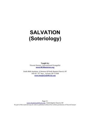 SALVATION (Soteriology)