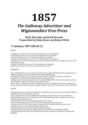 1857 the Galloway Advertiser and Wigtownshire Free Press