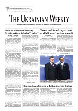 UNA Sends Condolences to Polish American Leaders Obama And