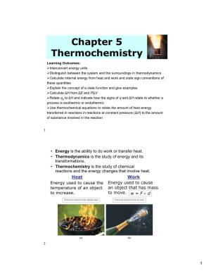 Chapter 5 Thermochemistry
