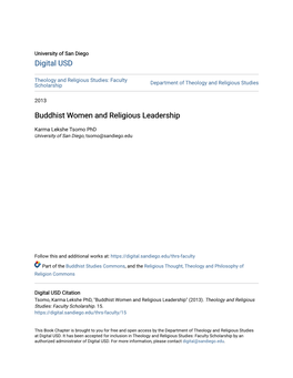 Buddhist Women and Religious Leadership