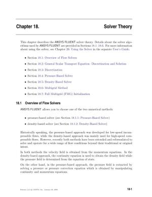 Chapter 18. Solver Theory