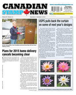 Canadian Stamp News Canadian an Essential Resource for the Advanced and Beginning Collector