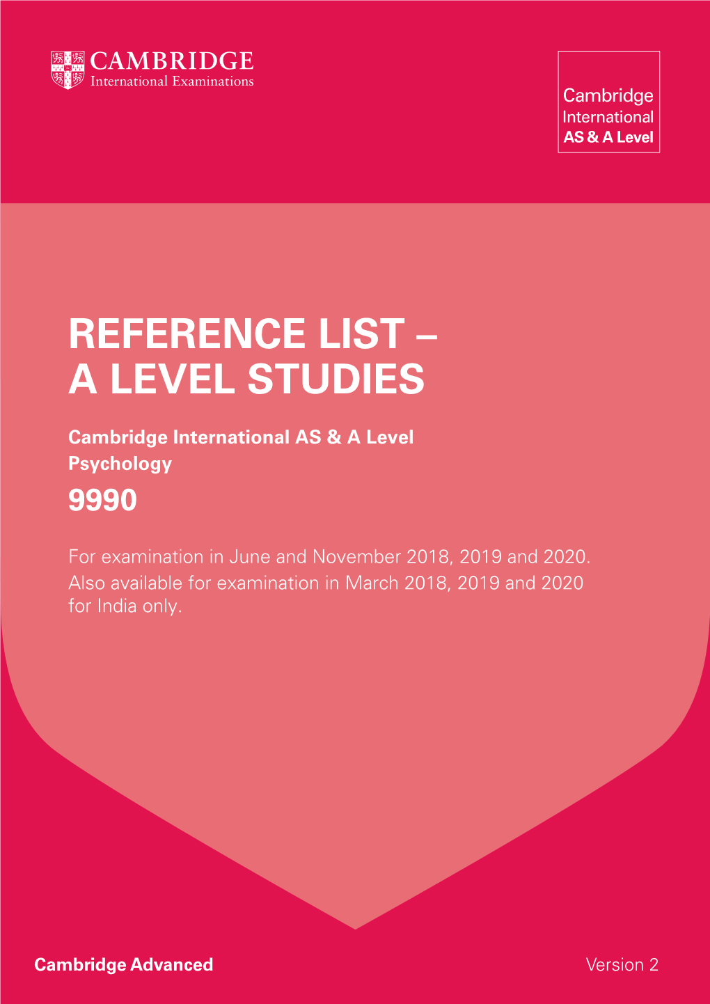 Reference List – a Level Studies