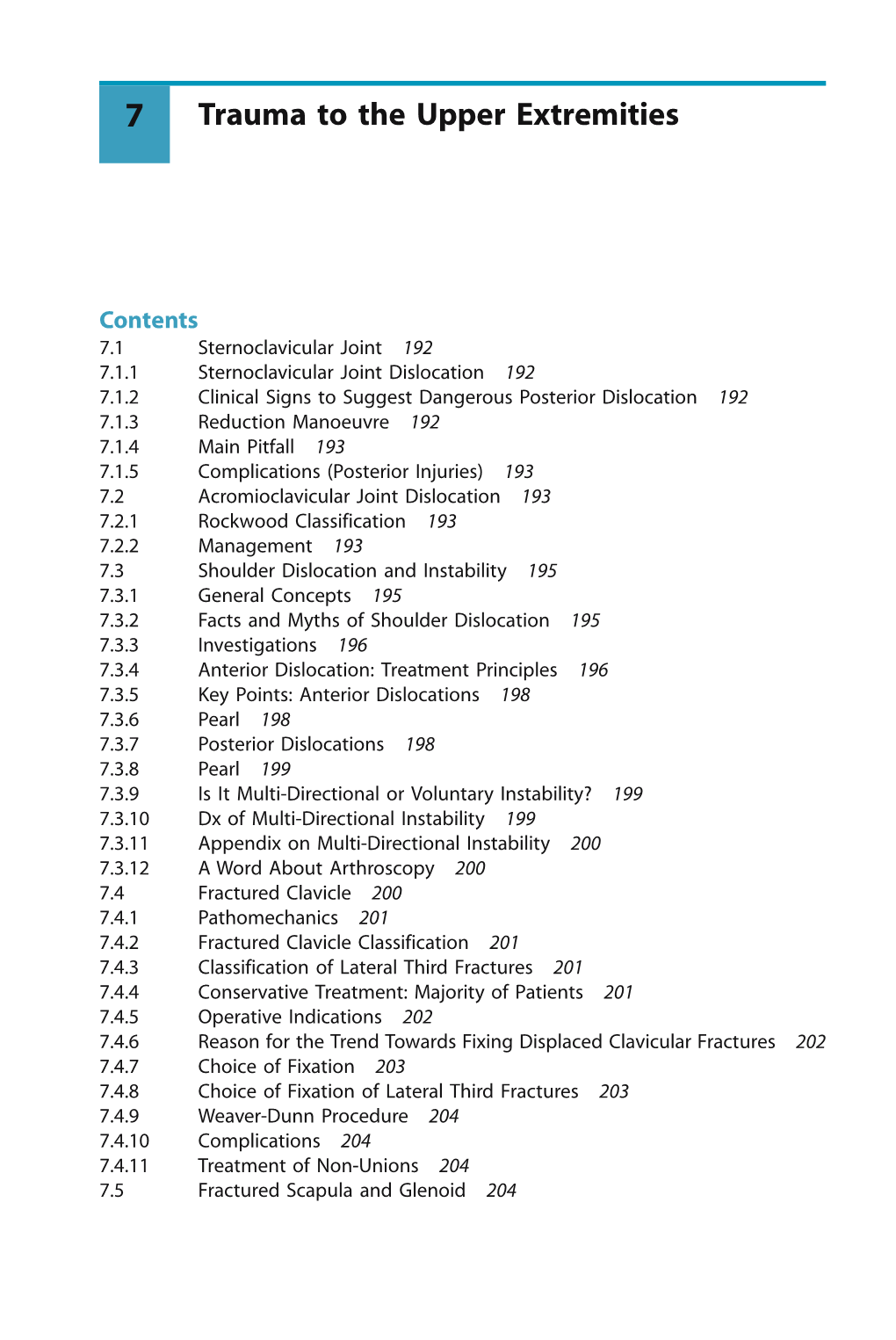 Trauma to the Upper Extremities