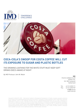 Coca-Cola's Swoop for Costa Coffee Will Cut Its