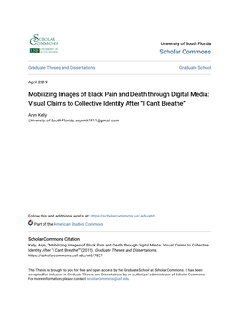 Mobilizing Images of Black Pain and Death Through Digital Media: Visual Claims to Collective Identity After “I Can’T Breathe”