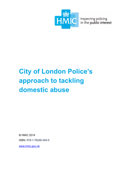 City of London Police's Approach to Tackling Domestic