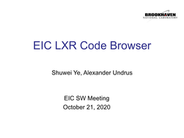 EIC LXR Code Browser
