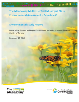 The Meadoway Multi-Use Trail Municipal Class Environmental Assessment – Schedule C Environmental Study Report