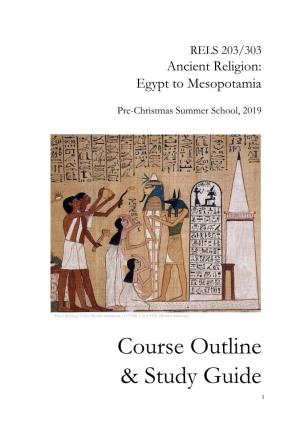 RELS 203/303 Ancient Religion: Egypt to Mesopotamia