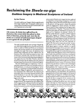 Reclaiming the Sheela-Na-Gigs Goddess Imagery in Medieval Sculptures of Lreland