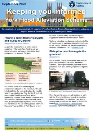Keeping You Informed York Flood Alleviation Scheme