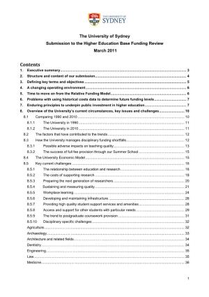 Submission to the Higher Education Base Funding Review March 2011
