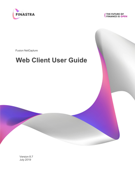 Fusion Netcapture Web Client User Guide