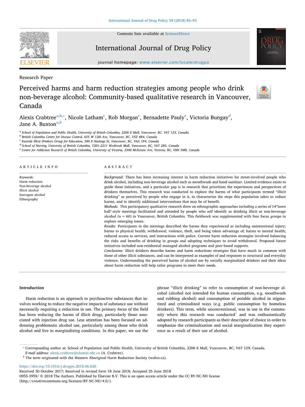 Perceived Harms and Harm Reduction Strategies Among People Who Drink