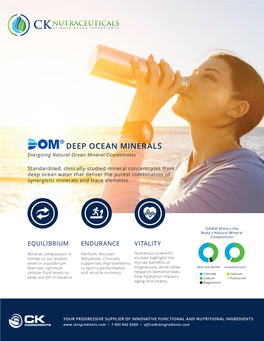 DEEP OCEAN MINERALS Energizing Natural Ocean Mineral Concentrates