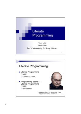 Literate Programming