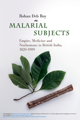 Malarial Subjects: Empire, Medicine and Nonhumans in British India, 1820