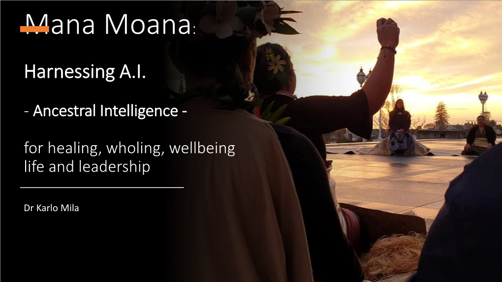 Mana Moana: Harnessing A.I