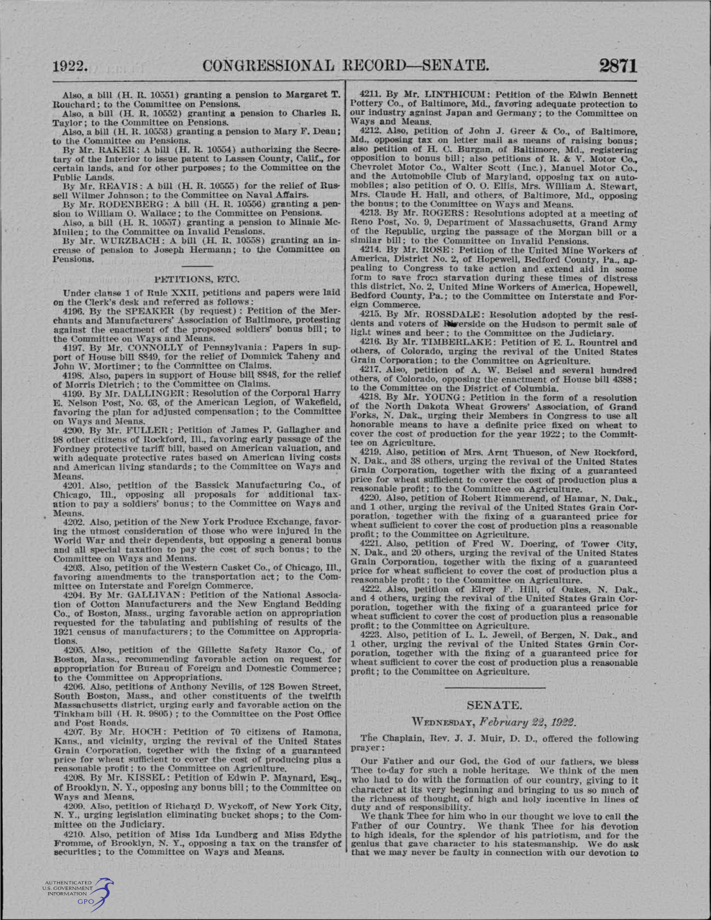 Congressional Record-Senate. 2871