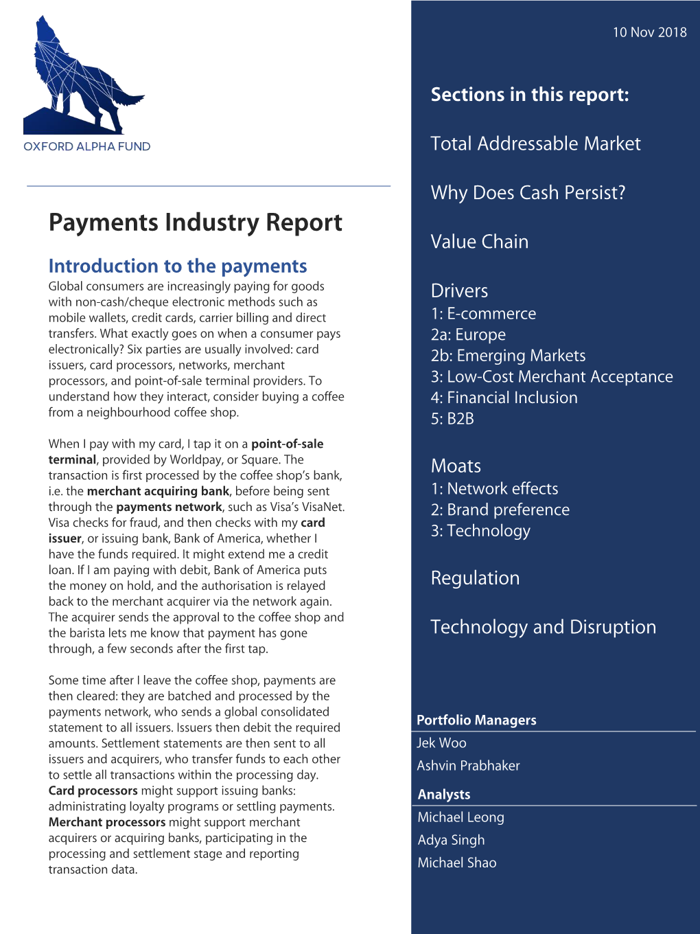 Payments Industry Report