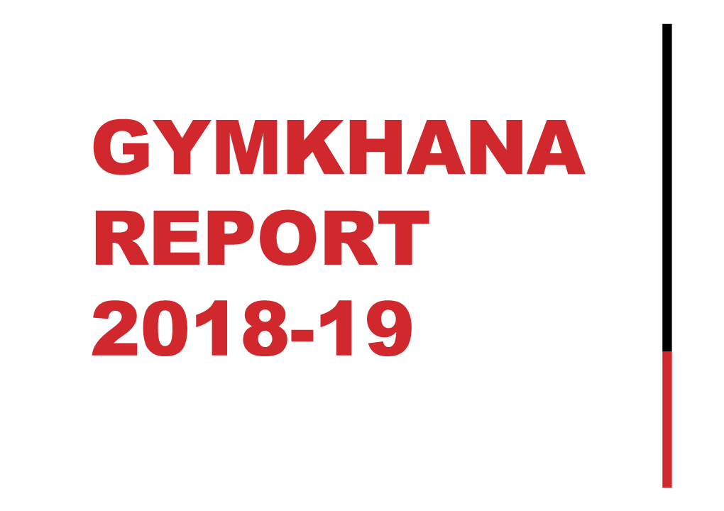 Gymkhana Report 2018-19 International Player’S Sanish Amberkar (Table Tennis)