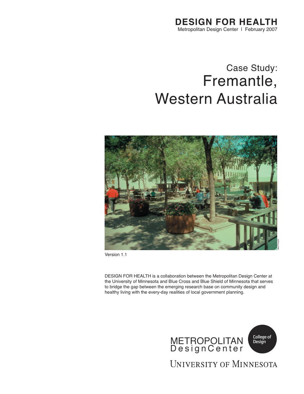 Fremantle, Western Australia Ann Forsyth Version 1.1