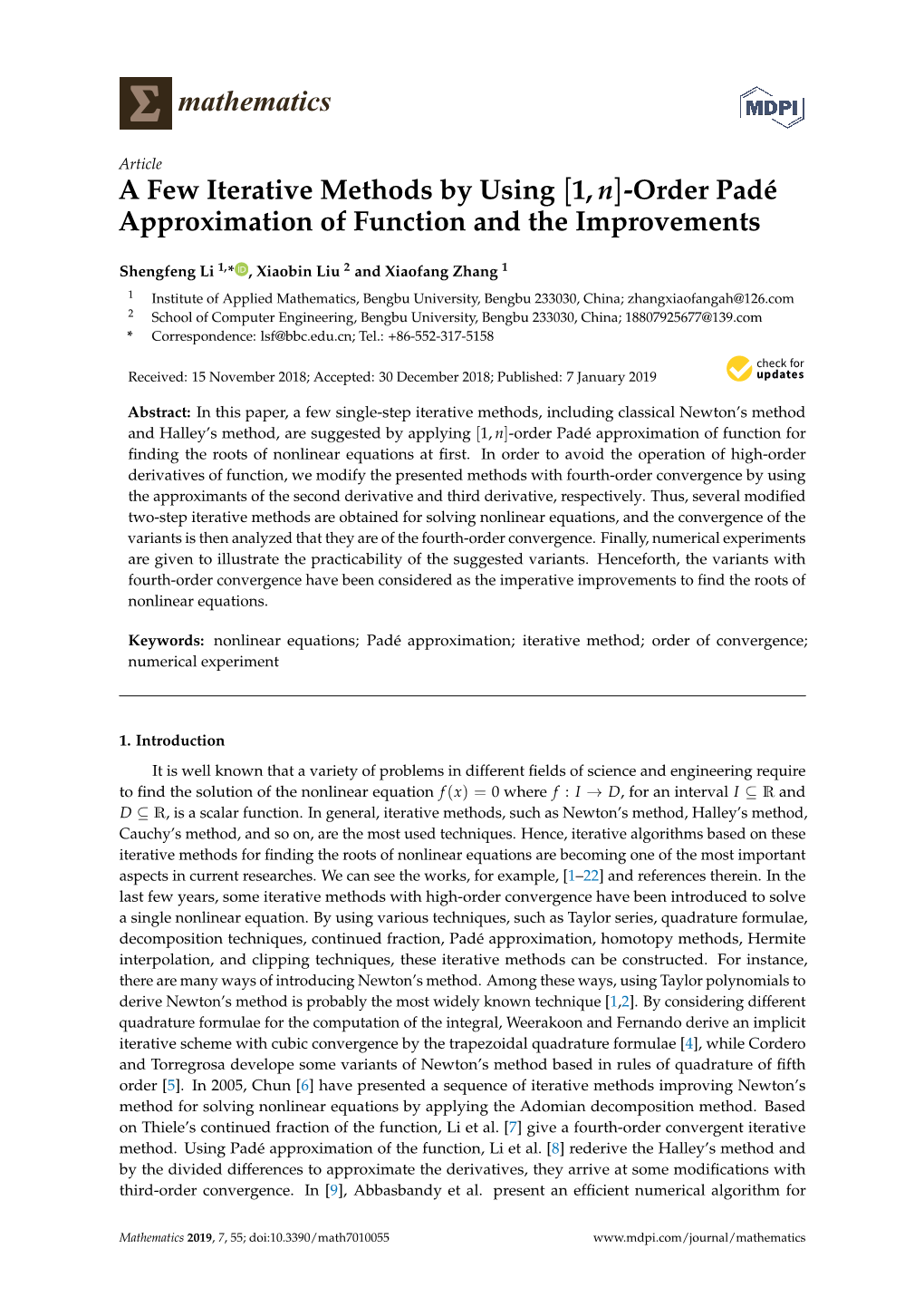 Order Padé Approximation of Function and the Improvements