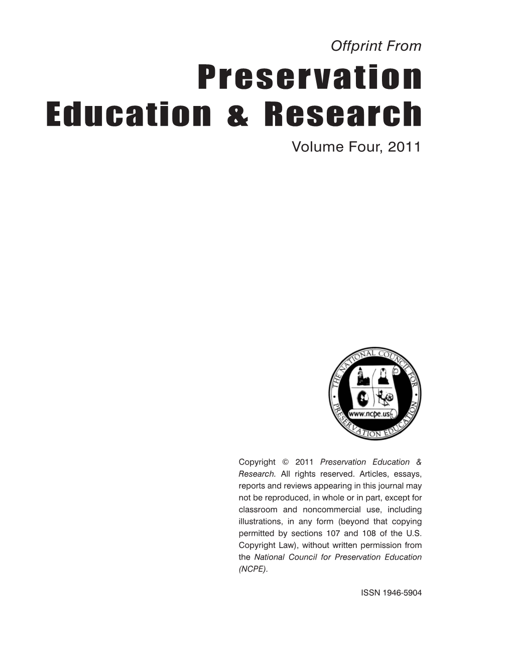 Preservation Education & Research