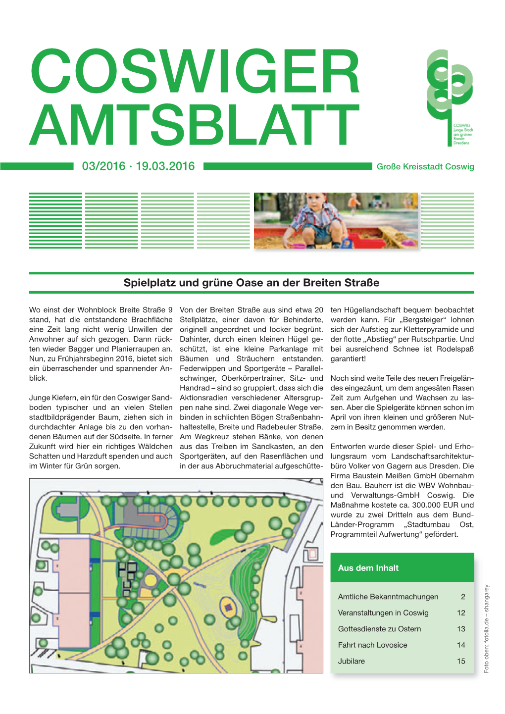 AMTSBLATT 03/2016 · 19.03.2016 Große Kreisstadt Coswig