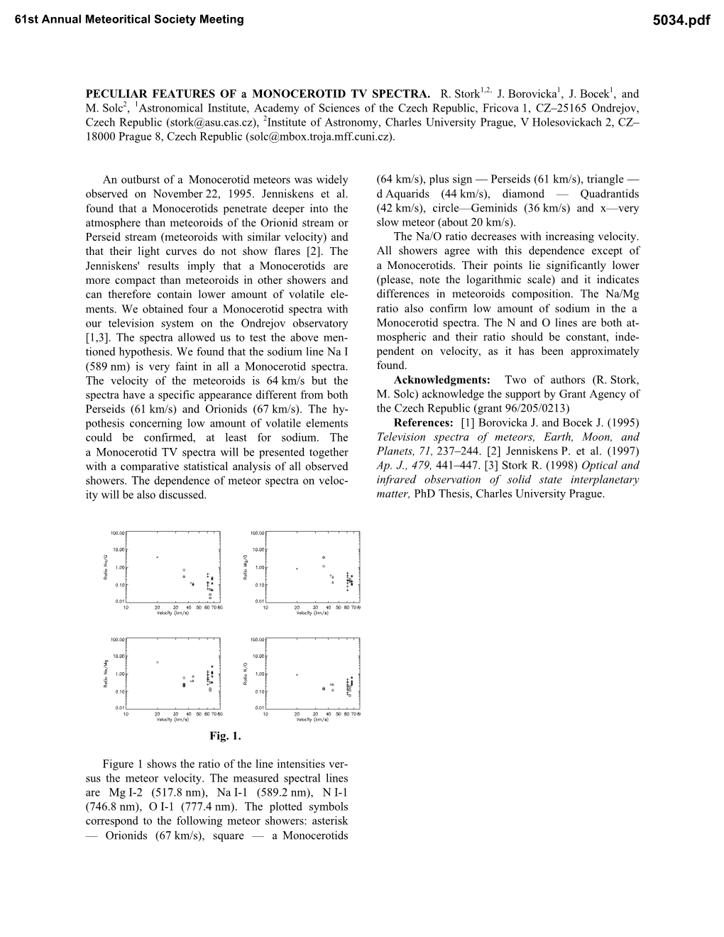 Peculiar Features of Α Monocerotid Tv Spectra. R