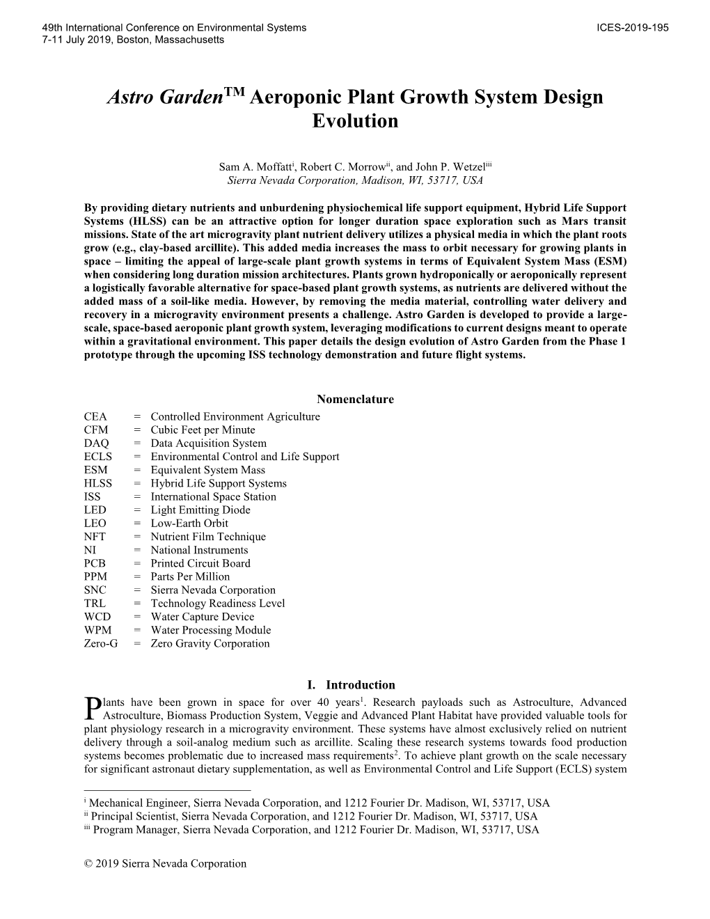 Astro Gardentm Aeroponic Plant Growth System Design Evolution