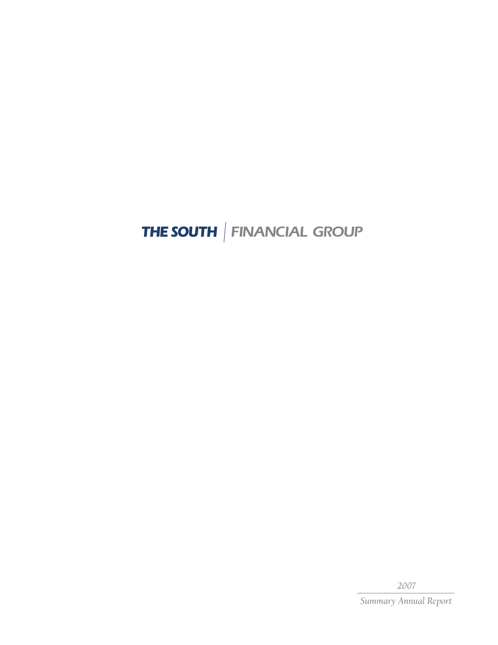 2007 South Financial Annual Report