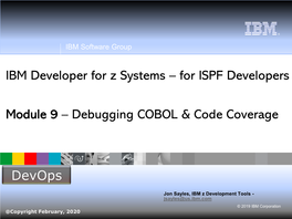 Debugging Z/OS COBOL Programs