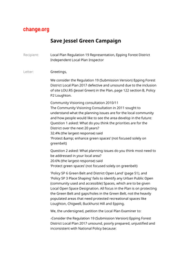 Save Jessel Green Campaign