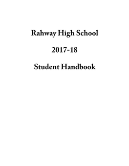 Rahway High School 2017-18 Student Handbook
