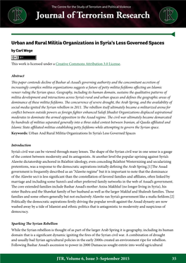 Urban and Rural Militia Organizations in Syria's Less Governed Spaces