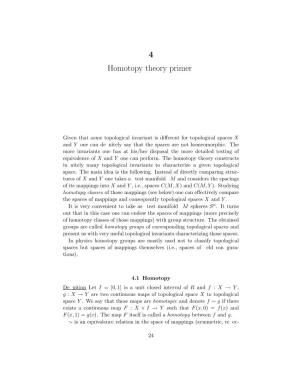 4 Homotopy Theory Primer