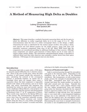 A Method of Measuring High Delta M Doubles