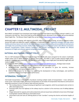 Chapter 12. Multimodal Freight