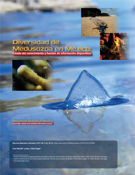Diversidad De Medusozoa En México: Estado Del Conocimiento Y Fuentes De Información Disponibles