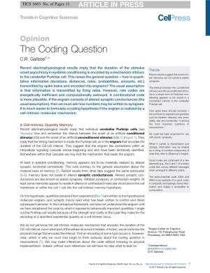 The Coding Question C.R