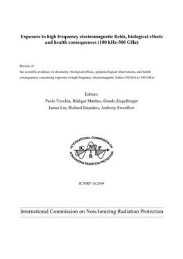 International Commission on Non-Ionizing Radiation Protection