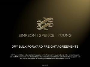 Dry Bulk Forward Freight Agreements