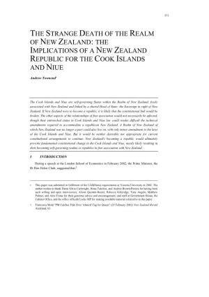 [I]T Is Time to Begin Thinking About Possible Changes That May Be Required If New Zealand Becomes a Republic