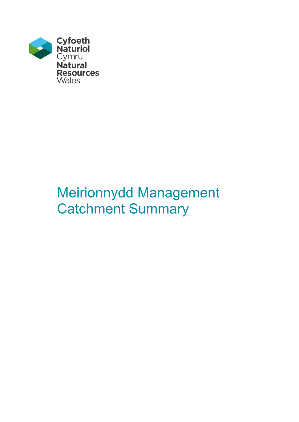 Meirionnydd Management Catchment Summary