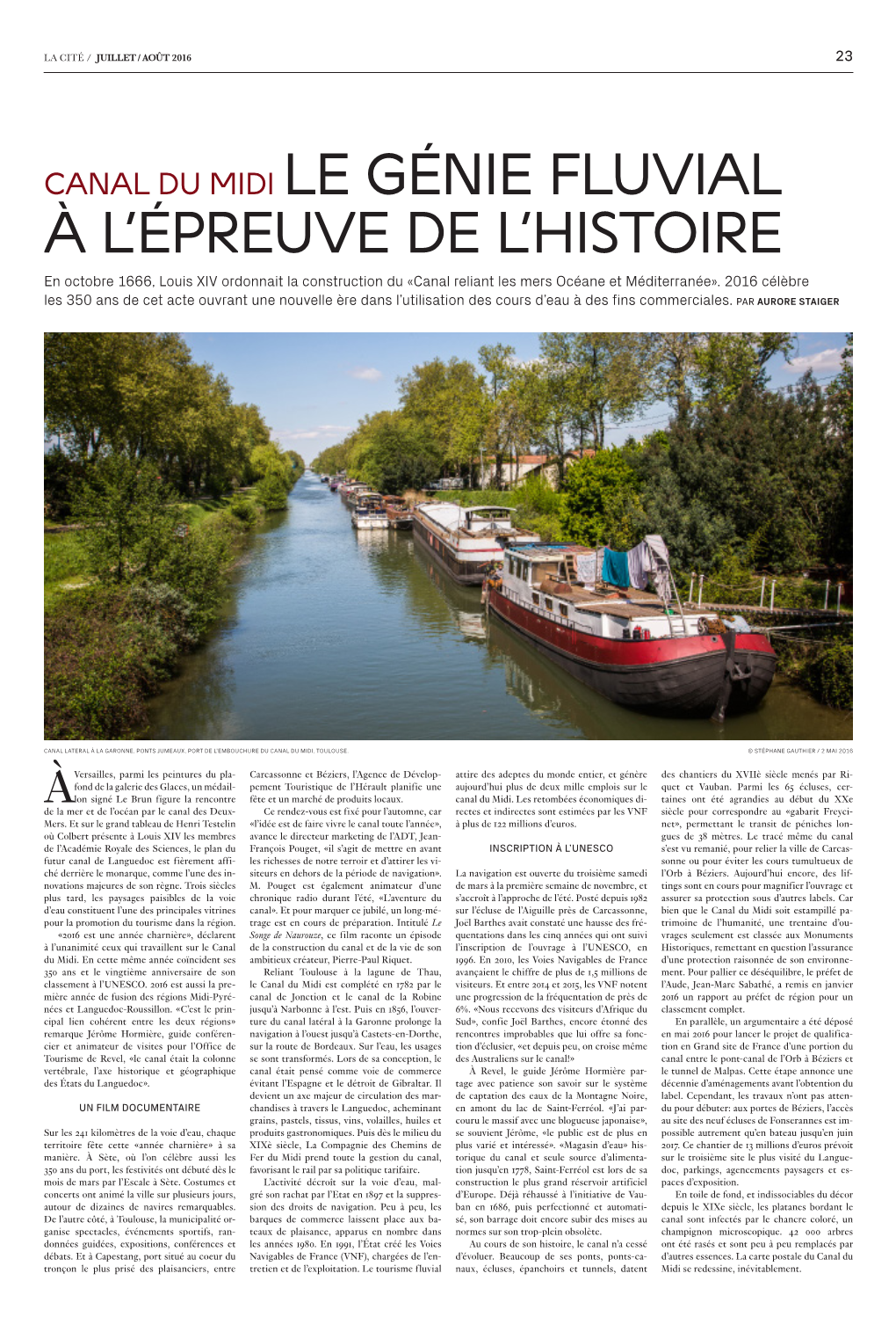 Canal Du Midi Le Génie Fluvial À L'épreuve De L'histoire